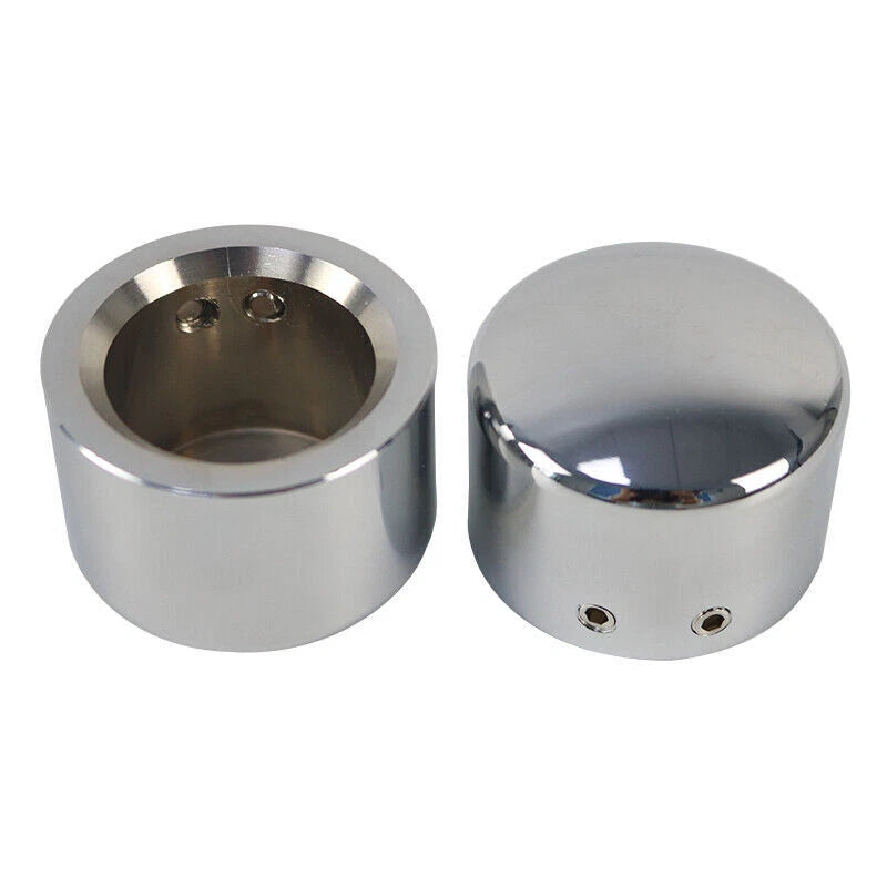 Chrome Front Axle Nut Covers Cap Kit for Harley Sportster 1200 883 Softail Dyna