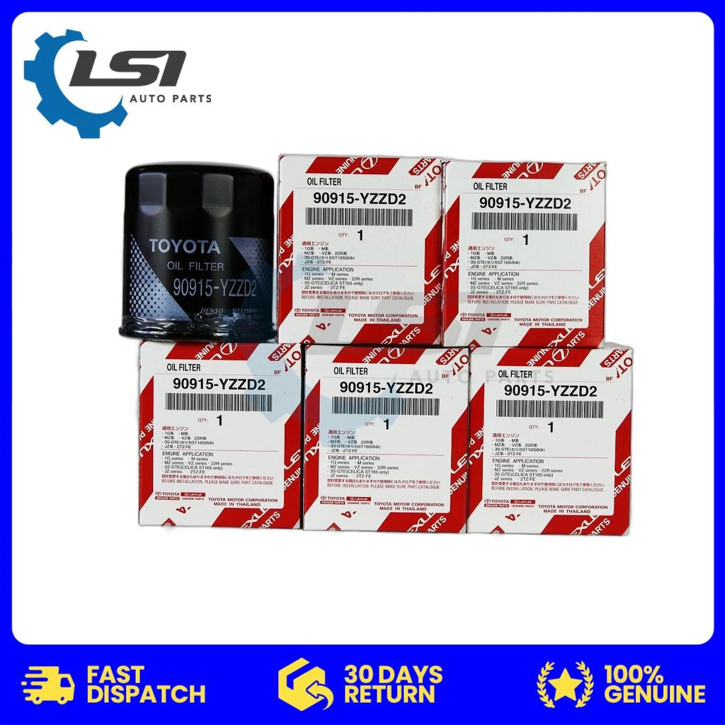 5 x Toyota Genuine Oil Filter 90915-YZZD2 X ref: Z418