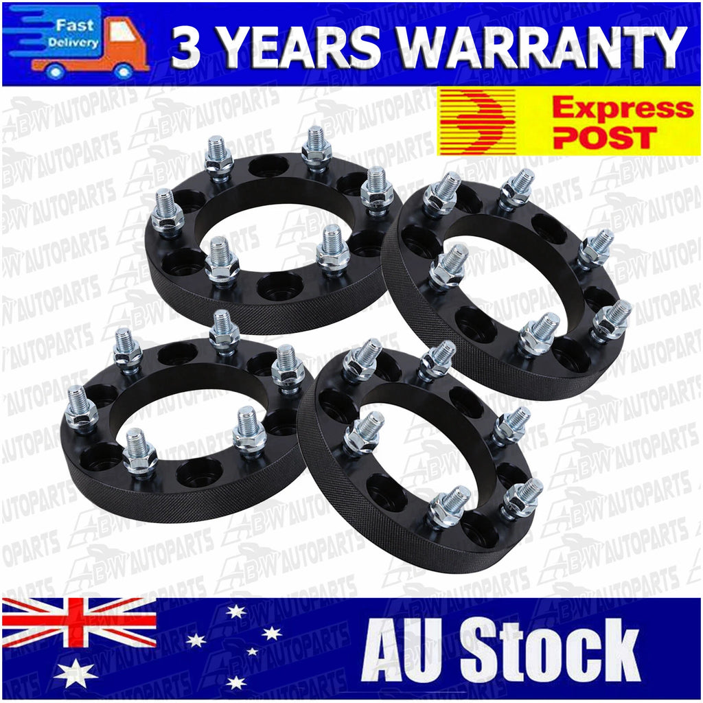 4x 25mm M12x1.5 6x139.7MM Hub Centric Wheel Spacer For Hilux VIGO REVO Prado 120