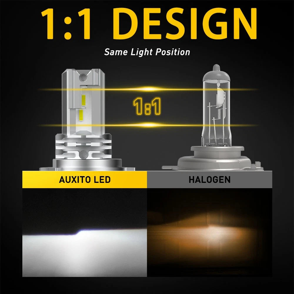 AUXITO 2x H4 LED Headlight Globes Bulbs 6500K High Low Beam 6500K 60W 20000LM