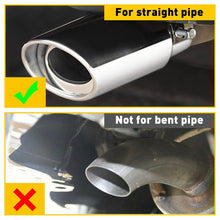 Load image into Gallery viewer, 2x 3.4" Outlet Car Auto Exhaust Tip Slant Cut Stainless Steel Muffler Tail Pipe