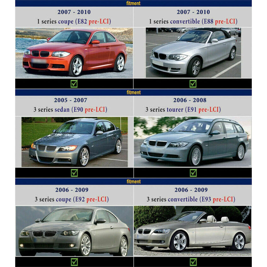 Gloss Black For BMW E81 E82 E87 E90 E91 E92 E93 PRE-LCI Wing Mirror Cover Caps