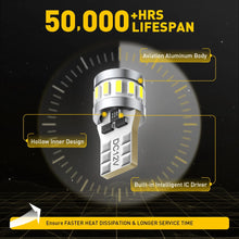Load image into Gallery viewer, 10x T10 W5W LED 18-SMD White Car Interior Light Parker Bulb Wedge Globe 12V/24V