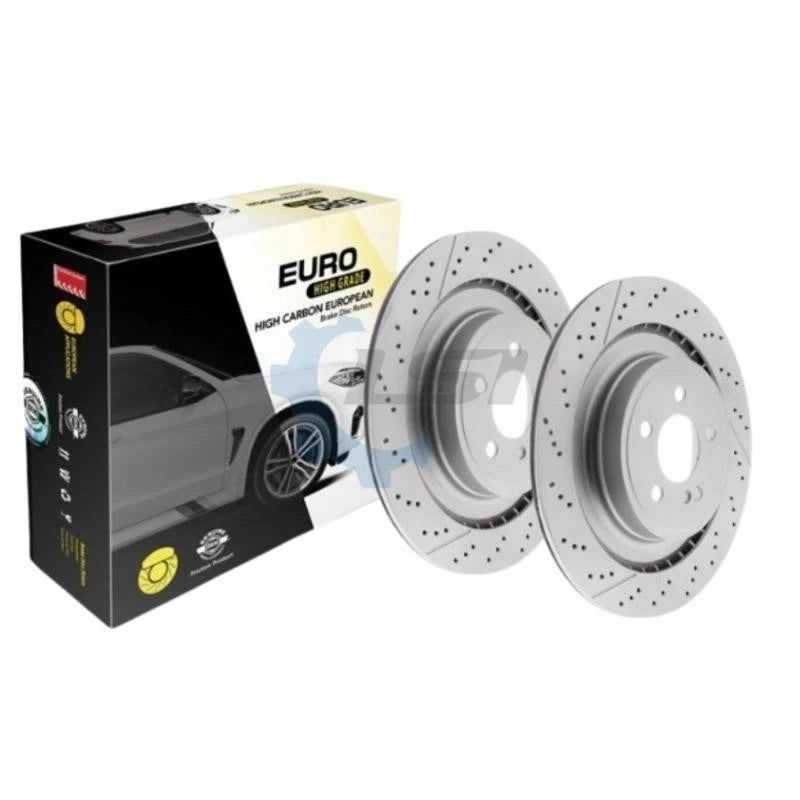 Rear Cross Drilled Brake Disc Rotors for Mercedes Benz ML250 ML350 W166 12-15