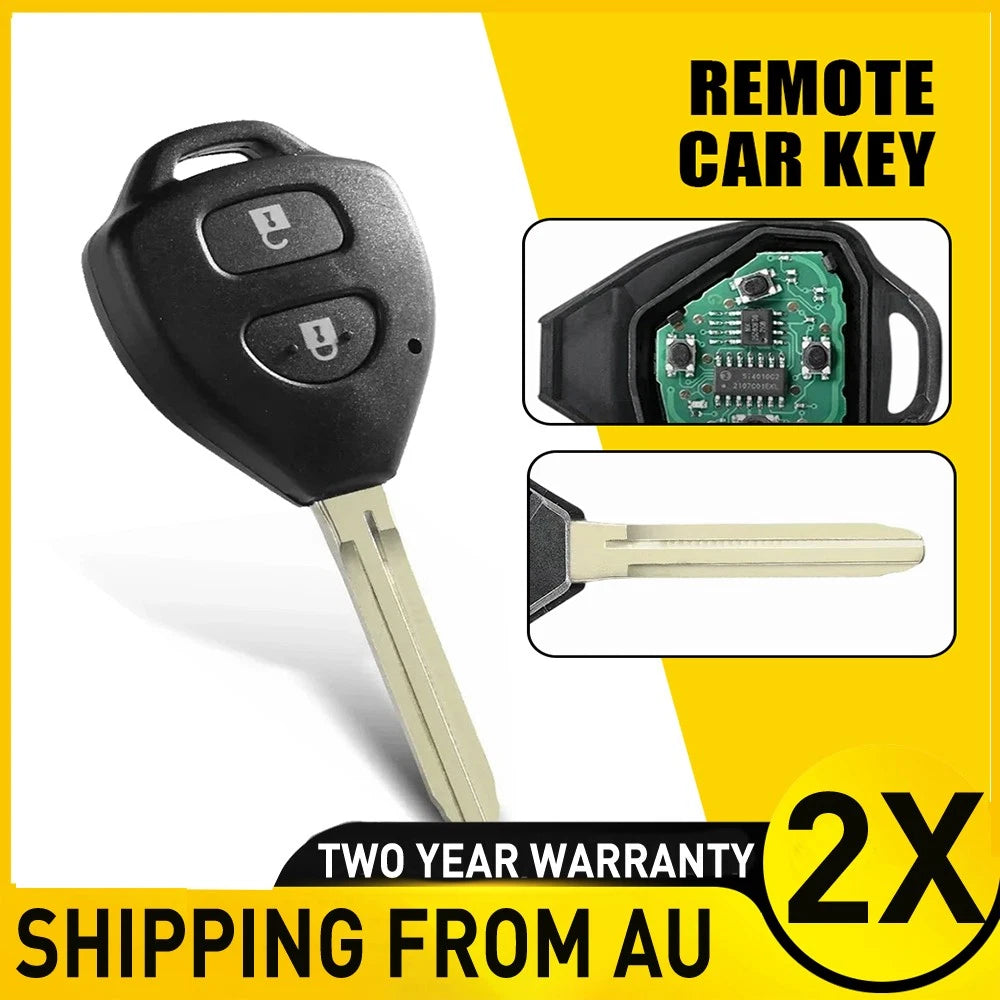2x Complete Remote Key Fob To For Toyota HILUX 2009 2010 2011 2012 2013- 2015 G
