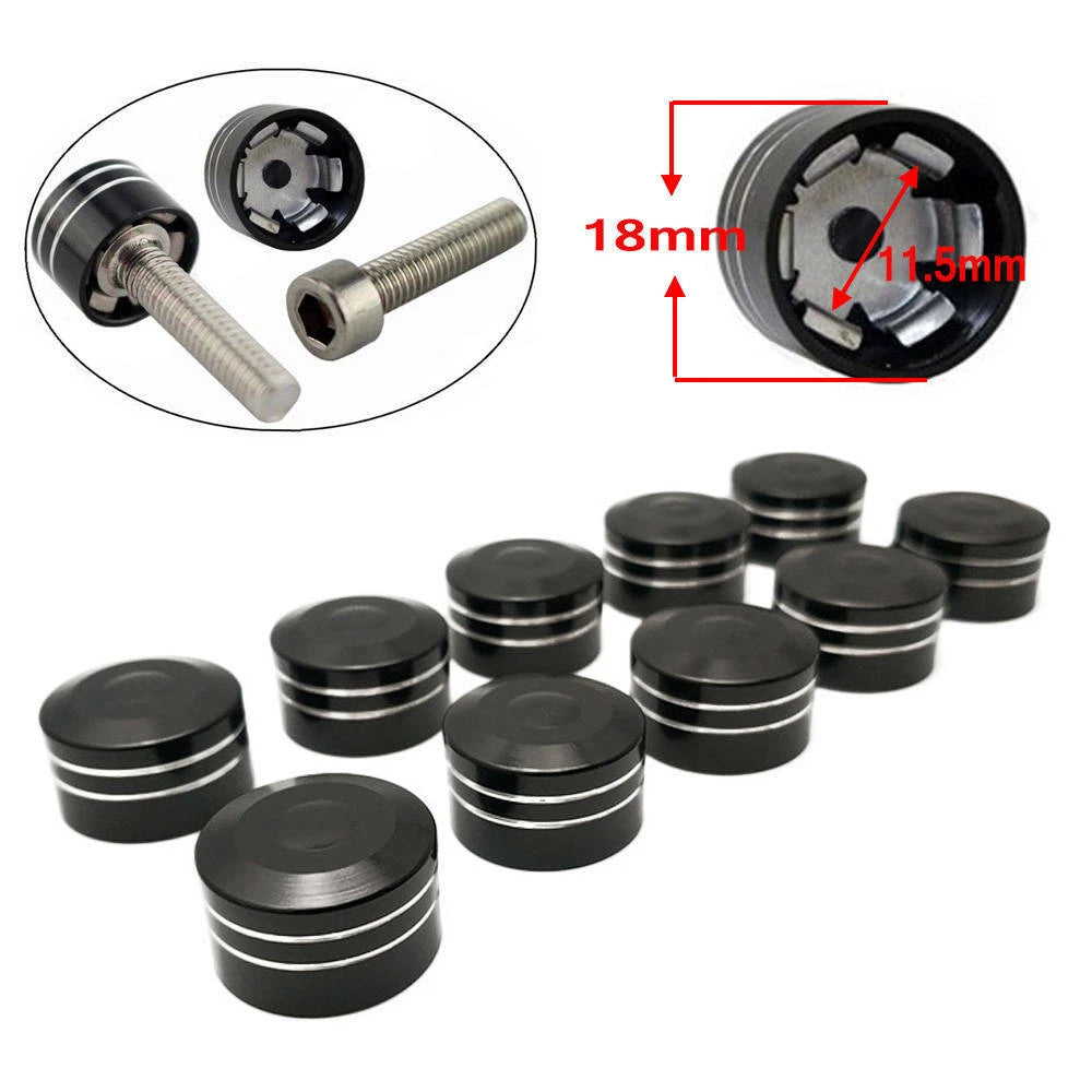 CNC Inner 9mm-13mm Schrauben Motor Bolt Topper Caps Cover For Harley Dyna V-Rod