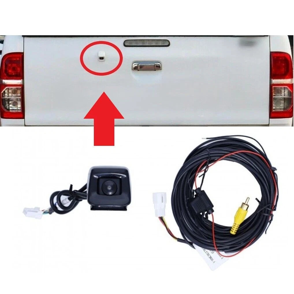 Tailgate Backup Reverse Camera Kit With 8m Cable for Toyota Hilux 2005 - 2015