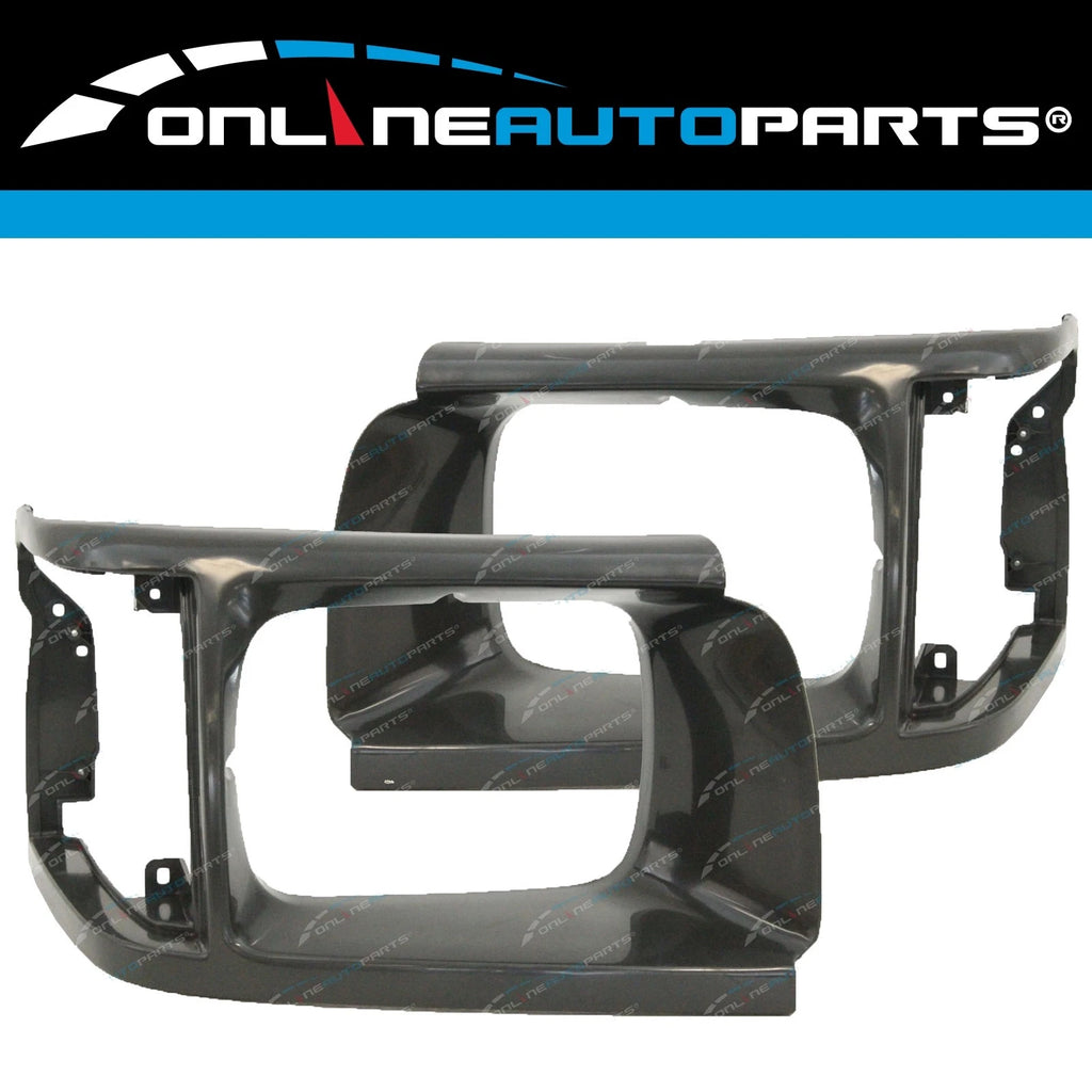 LH+RH Headlight Surround Pair Light Grey for Toyota Hiace Van 1992-1998 L+R Set