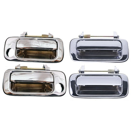 4pc Front Rear Left & Right Outer Door Handle Chrome For Toyota Landcruiser J80