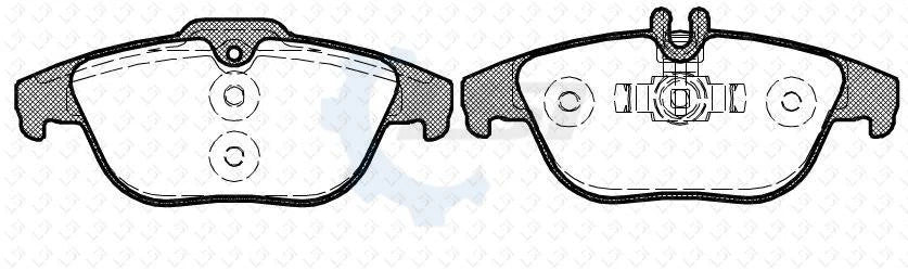 Rear Brake Pads + Sensors and Disc Rotors set for MB C220CDI W204