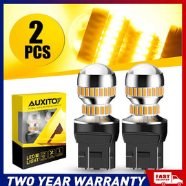 2/4/8x AUXITO 7443 7440 W21W T20 54 LED AMBER YELLOW INDICATOR TURN SIGNAL NEWA