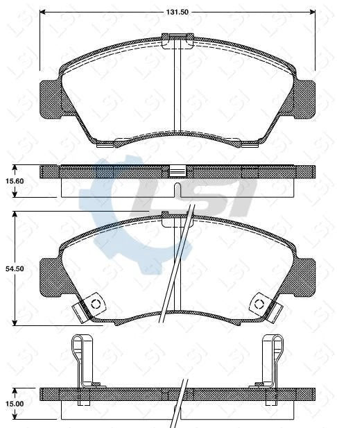Front Bendix Brake Pads and Disc Rotors SET for Honda JAZZ GD 1.3 1.5 2002-2008