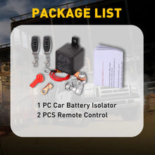 Load image into Gallery viewer, 12V Battery Relay Switch Dual Car Remote Battery Disconnect Anti-Theft Relay