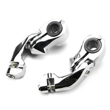 Load image into Gallery viewer, 1.25" 32mm Highway Short Angled Foot Peg Mounts Bracket For Harley Touring ST