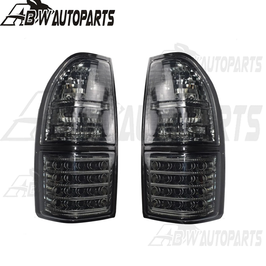 Black Smoked Pair LED Tail lights Fits Toyota Prado 90 Series 1999-2002 LH&RH