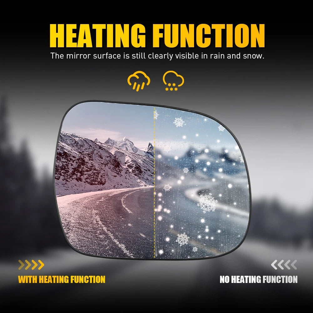 Right Side Mirror Glass Heated w/ Backing for 2005-2015 Toyota Hilux 87931-0K070