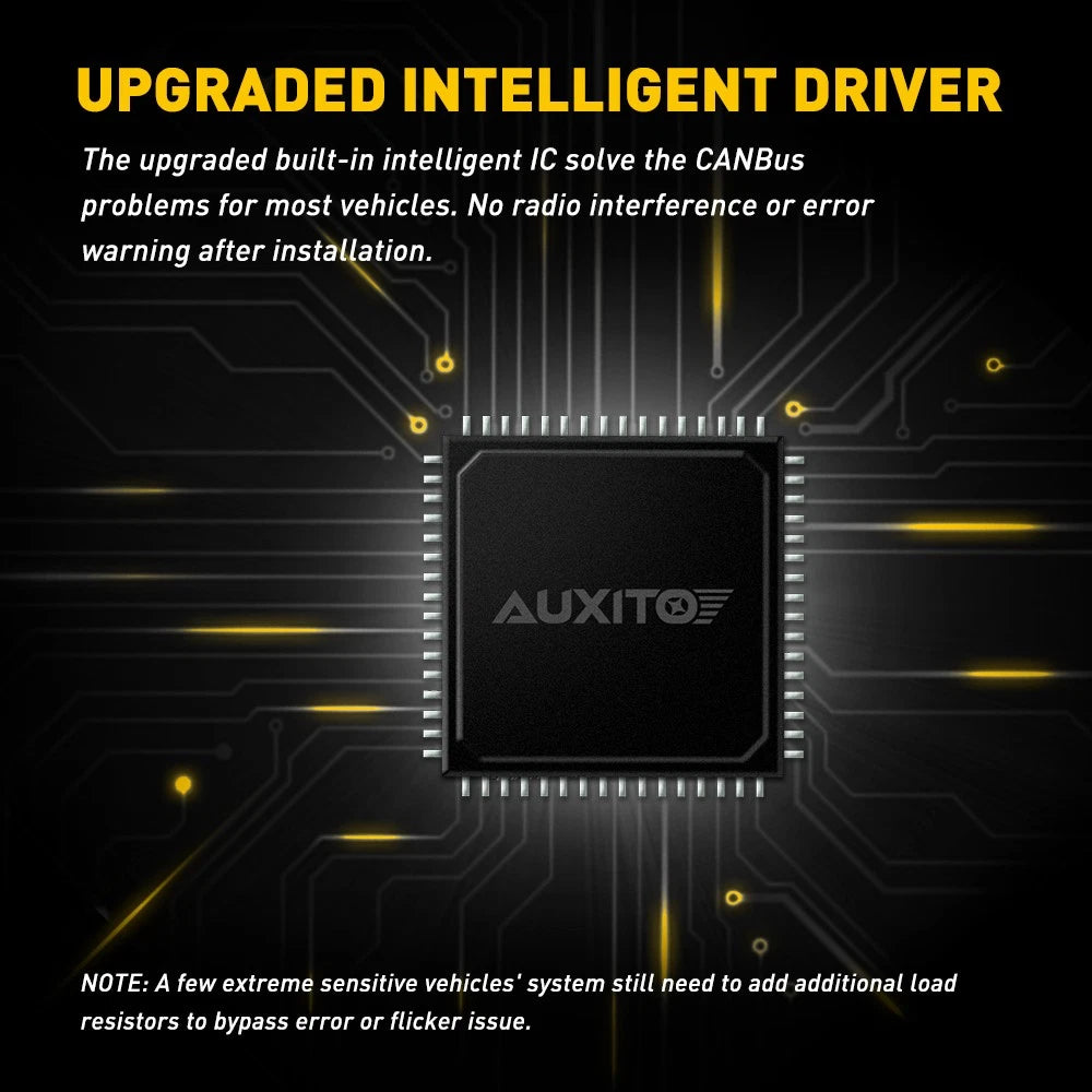 AUXITO 2/4X 9006(HB4) LED Fog Light Kit Light Bulbs Hi/Low Beam Globes 6500K A