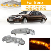 Load image into Gallery viewer, 1Pair Rearview Mirror LED Turn Signal Indicator Light Blinker For Benz W220 W215