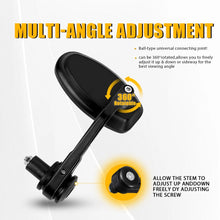 Load image into Gallery viewer, Motorcycle 7/8" Handle Bar End Rearview Side Mirrors Black Motorbike For MT07