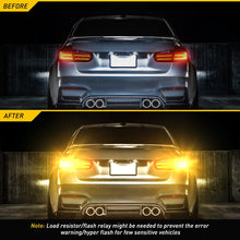 Load image into Gallery viewer, 4X BA15S 1156 LED TURN SIGNAL INDICATOR GLOBE BULB AMBER NO HYPER FLASH NEWA