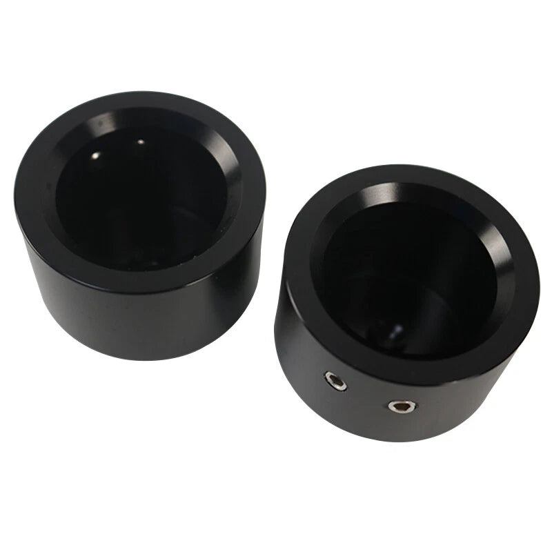 2pcs Black Front Axle Nut Cover Cap Kit for Harley Sportster Softail Touring ST