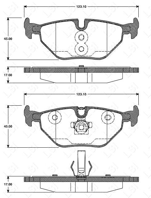 Front and Rear Brake Pad Full set w/ Sensor for BMW 316 318 E46 SOLID disc rotor