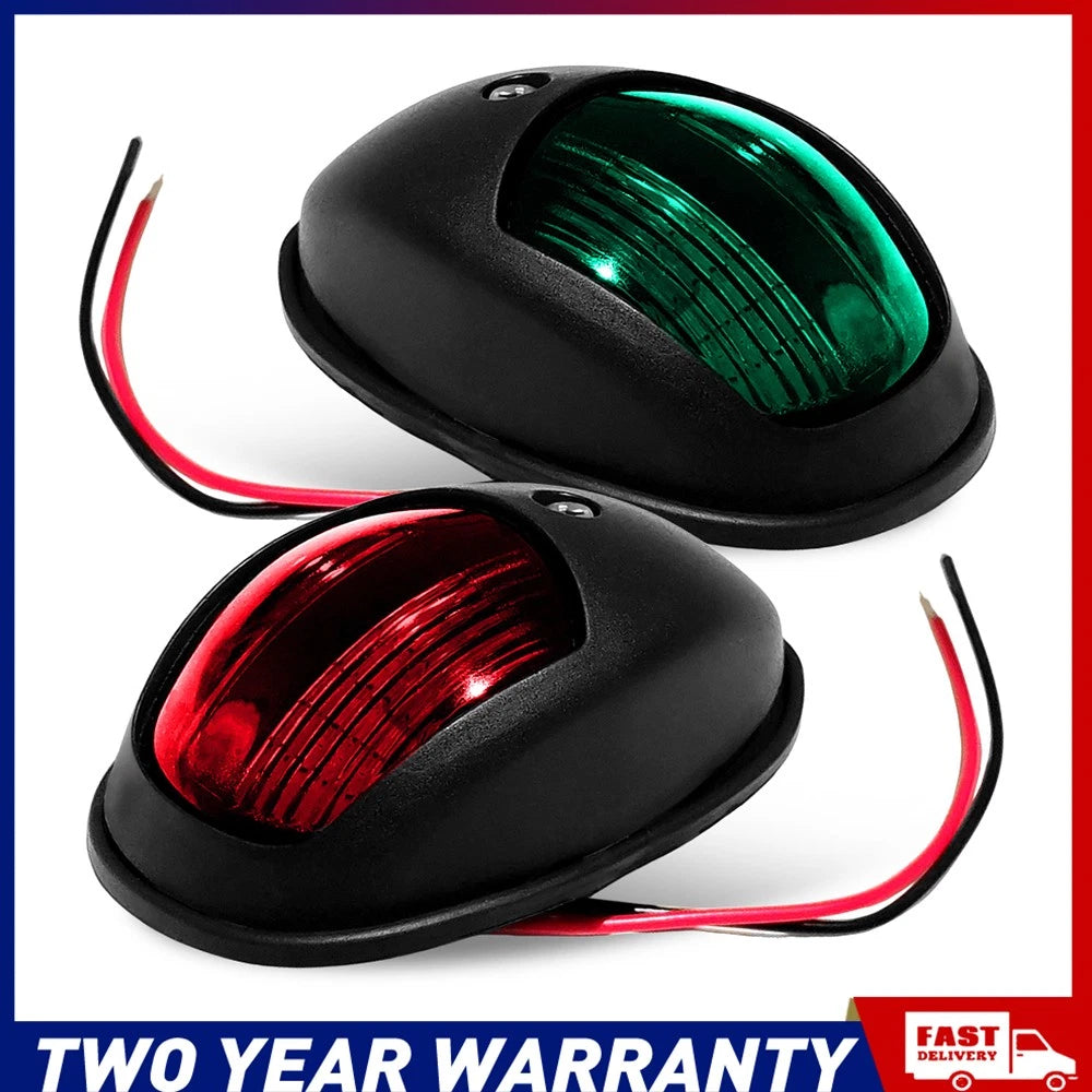 2x LED Navigation Light Nav Lamp Side Mount Port Starboard Marine Yacht Boat