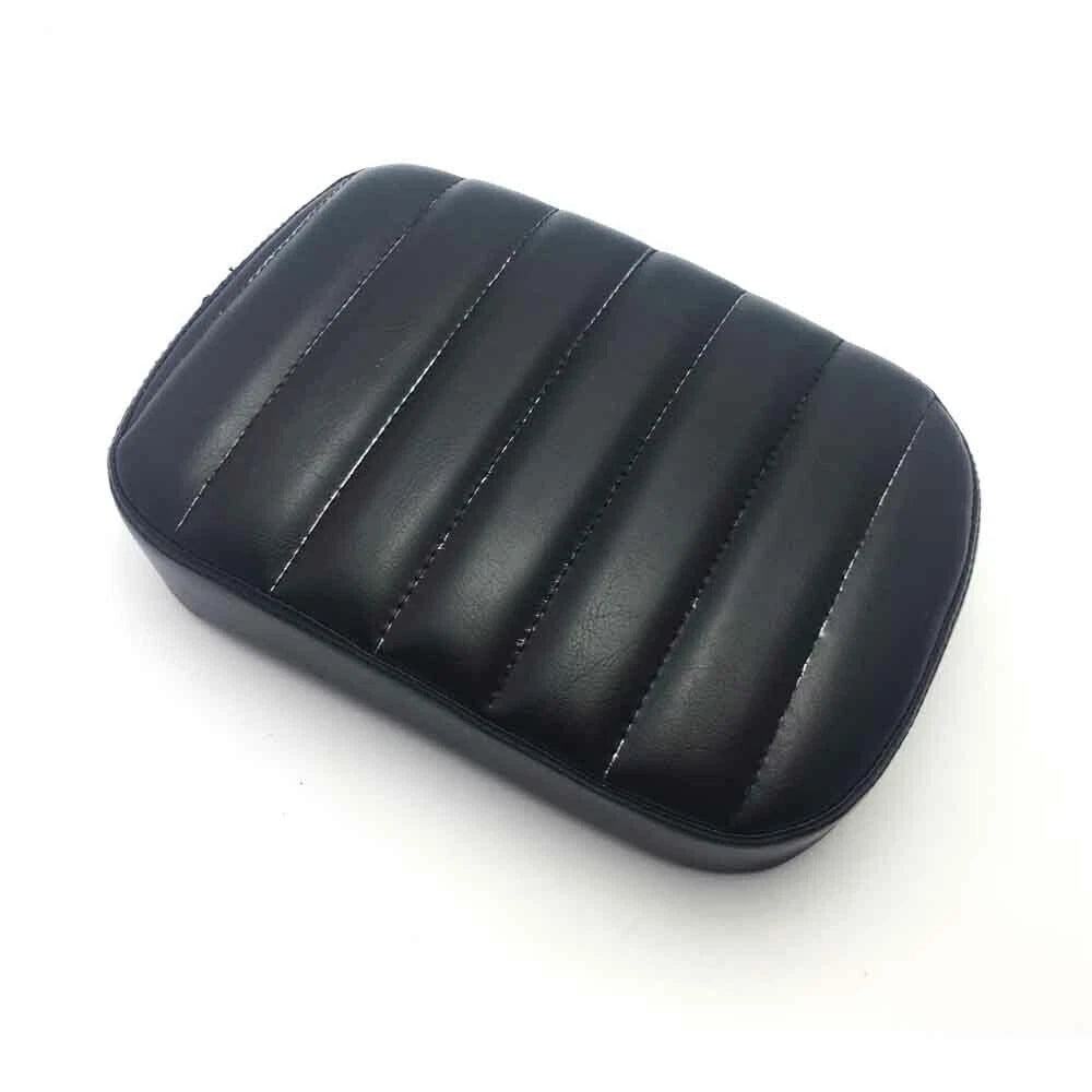 Black Motorcycle Seat Pad with 8 Suction Cups Pillion Pad For Harley Chopper ST