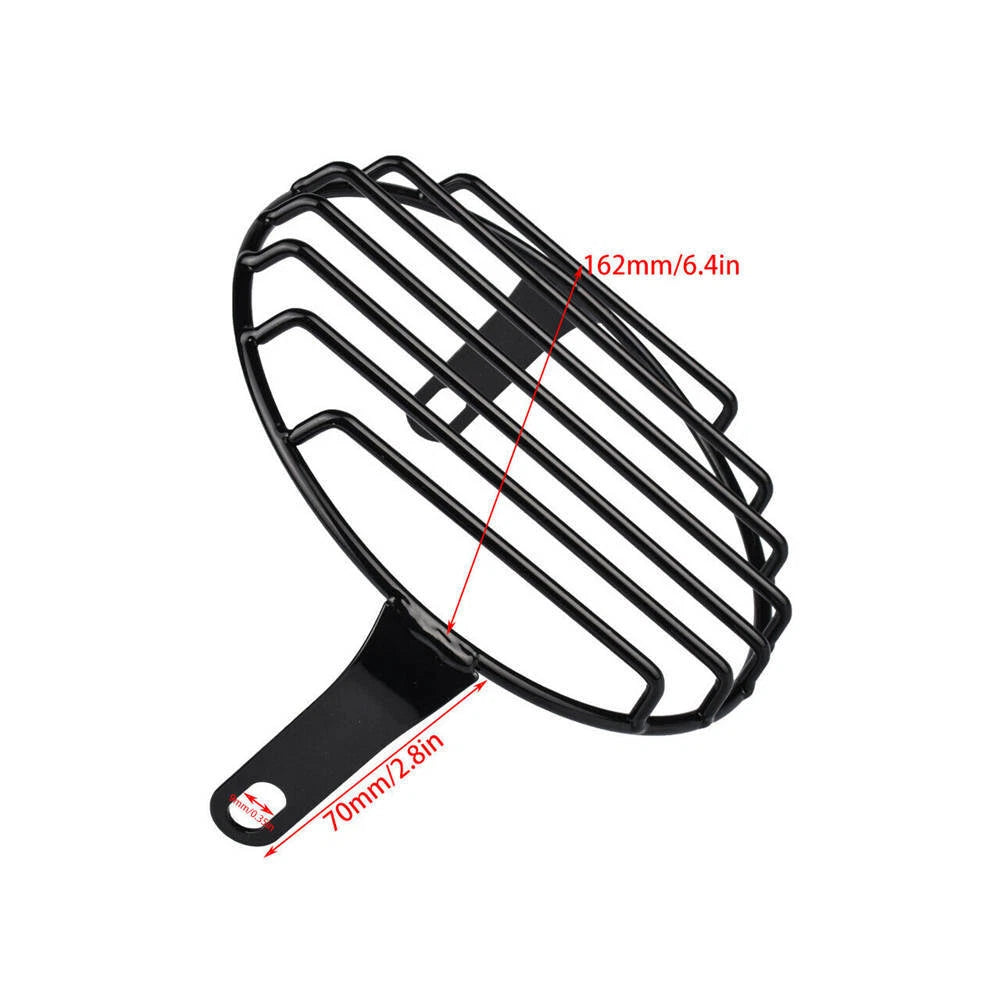 6.5'' Motorcycle Headlight Mesh Grill Cover Protector Guard For Cafe Racer ST