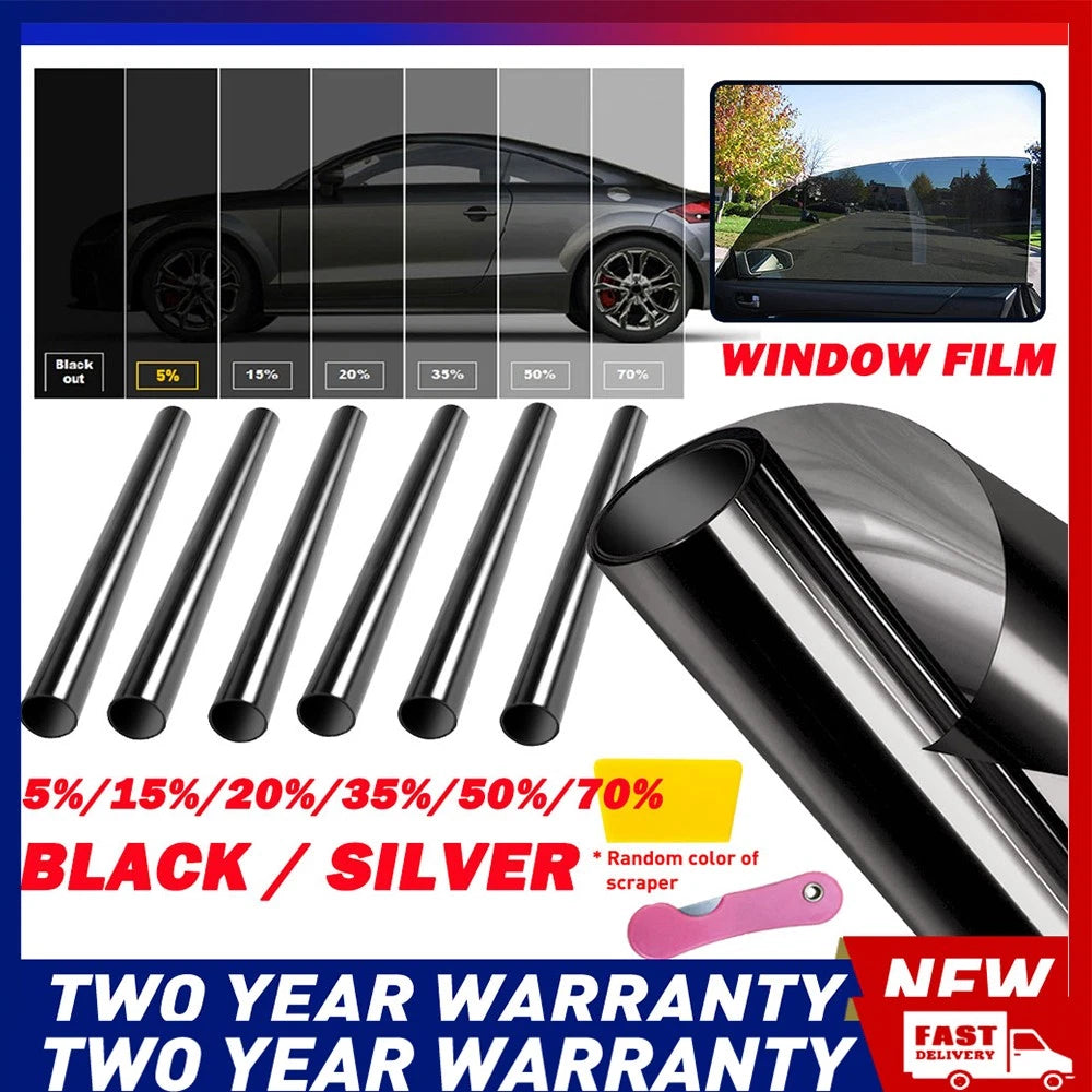 Ceramic Window Tint for Cars: 5%, 15%, 20%, 30%, 35% Black Silver 50CM 3M AU A