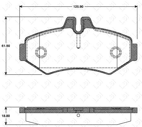 Genuine Roadhouse European Brake Pads Rear [ 0733 00 ] DB1961