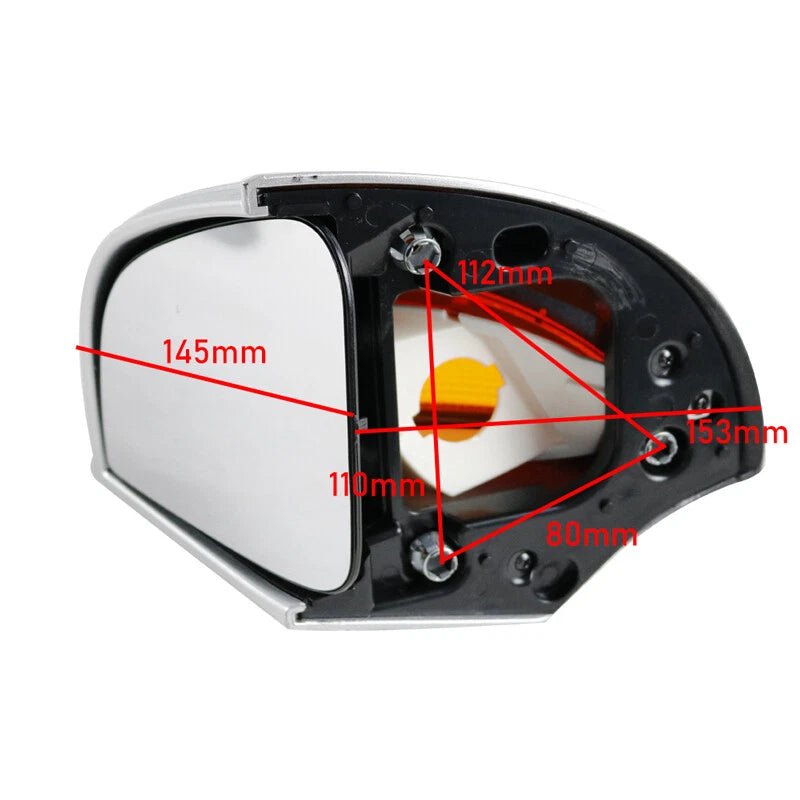 2x Rearview Side Mirrors Amber Turn Signal for BMW R1100RT R1100RTP R1150RT ST
