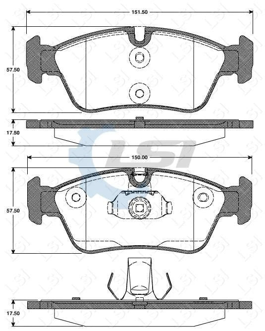 Front Brake Pads + Sensor + Disc Rotors for BMW 318i E46 98-05