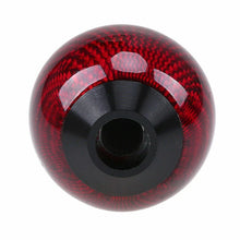 Load image into Gallery viewer, Red Carbon Fiber Gear Shift Knob Round Ball Shape Universal for Manual Cars ST