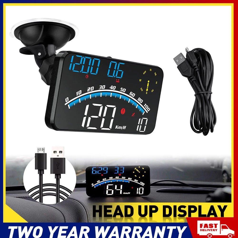 Car Speedometer Digital Device Consumption Tool HUD Head Up Display km/h 12V