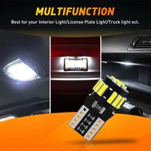 Load image into Gallery viewer, 2 Pcs T10 194 LED Car Wedge Side Parking Light Tail Globe Bulbs 6500K 12V White
