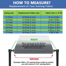 Load image into Gallery viewer, 15Ft Awning Vinyl Replacement Fabric Gray Fade Suit Caravan Awning Brand New