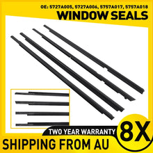 Load image into Gallery viewer, 8x Window Seals Weather Strip for 4 Door Mitsubishi Lancer 08-17 Sedan 5727A005