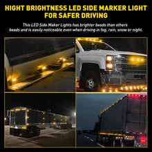Load image into Gallery viewer, 20x LED CLEARANCE LIGHTS SIDE MARKER LAMP AMBER TRAILER TRUCK CARAVAN 12-24VOLT