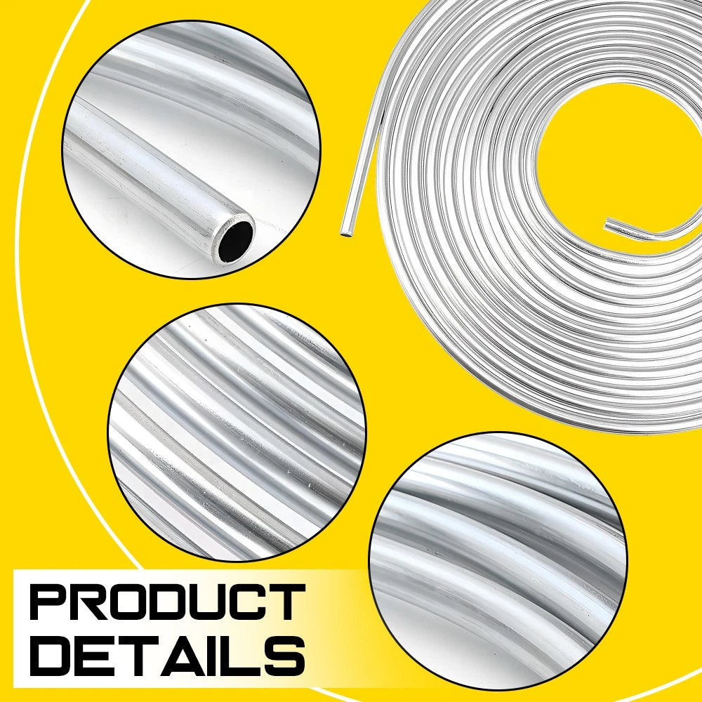 Steel Bundy Tube Brake Pipe 3/8" 25ft 6M Fuel Transmission Line Zinc Coated AU