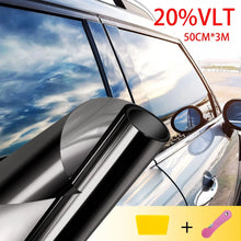 Load image into Gallery viewer, 50cm x 300cm 20% VLT Dark Smoke Black Tint Film Window Tint Car Vinyl Roll DIY