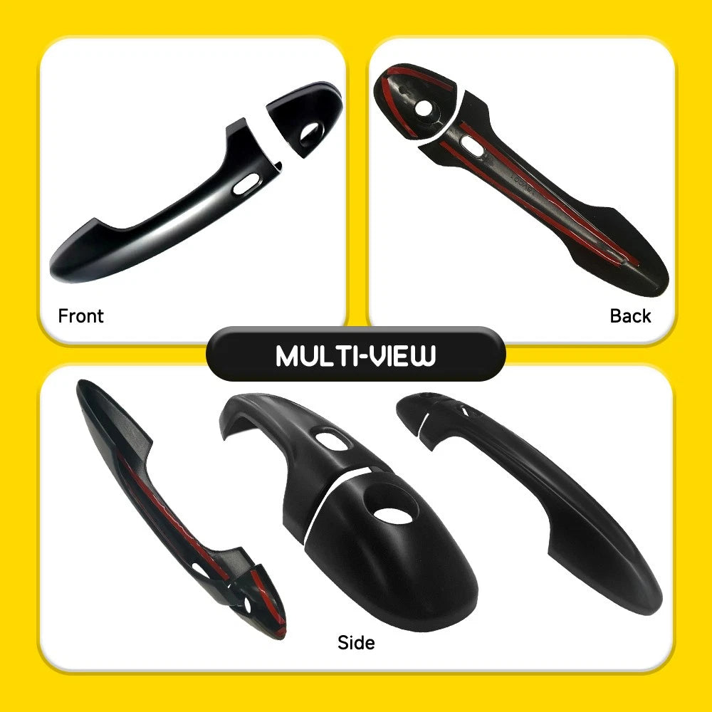 For Toyota Hilux 2015-2019 Door Handle Custom Matte Black Covers 4 Doors 4pcs