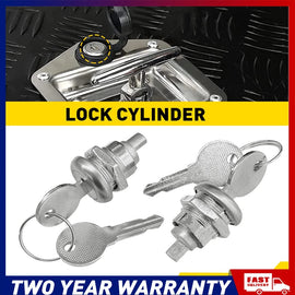 Set of 2 For Lockable Flush Folding T Handle Toolbox TOOL Keyed Alike Cylinders