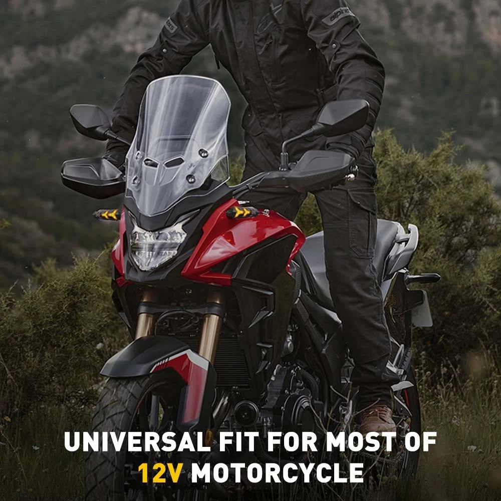 2X 12V Motorcycle Turn Signal Light Tail Indicator LED Water Motorbike Light