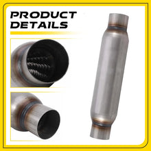 Load image into Gallery viewer, 2x 2.5 inch Exhaust Hotdog Pipe Muffler Silencer Resonator Stainless Steel 12"