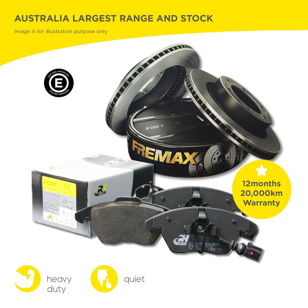 Fremax Rear Disc Rotors Brake Pads for Renault Trafic X82 1.6L 2015-2021