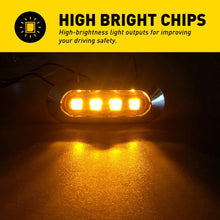 Load image into Gallery viewer, 10-100X Chrome Clearance Light LED Side Marker Amber Trailer Caravan 12-24V A A