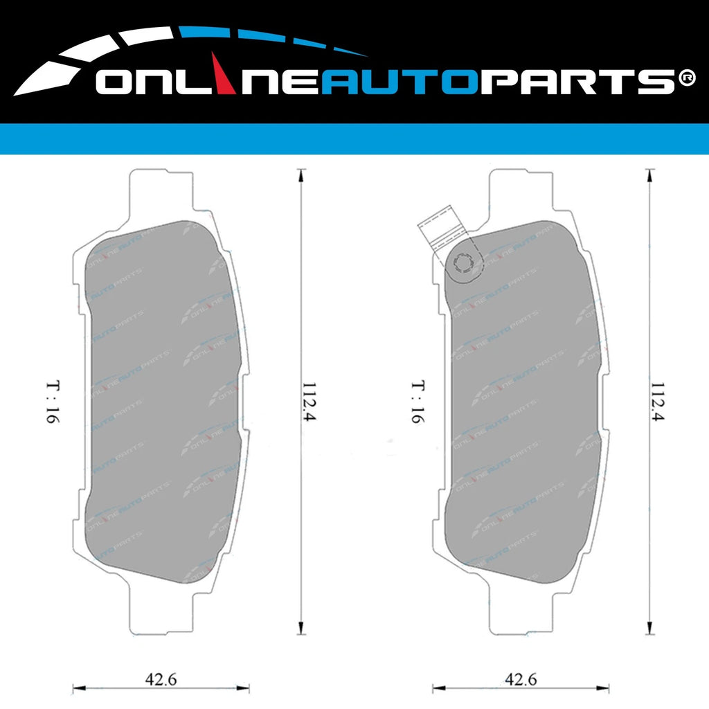 Rear Disc Brake Pads Set for Toyota Tarago ACR30 4cyl 2.4L 2AZ-FE 2000~2006 Van