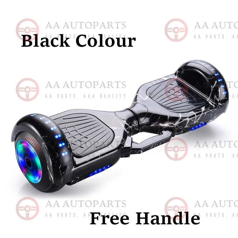 *FREE HANDLE* Hoverboard Scooter Self Balancing Electric Skateboard Black 60cm