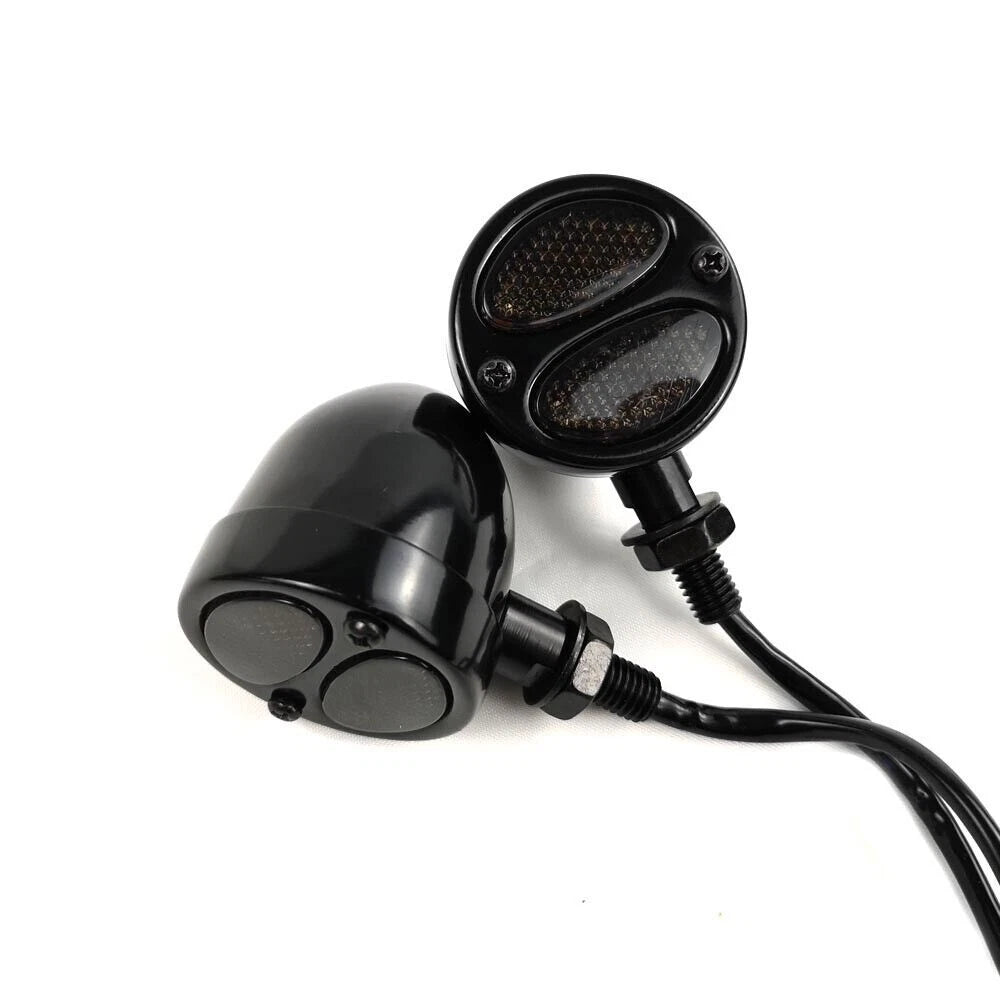 LED Motorcycle Bullet Red/Amber Brake Blinker Turn Signal Tail Lights For Harley